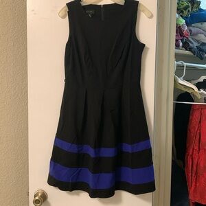 ab studio blue and black dress size 6